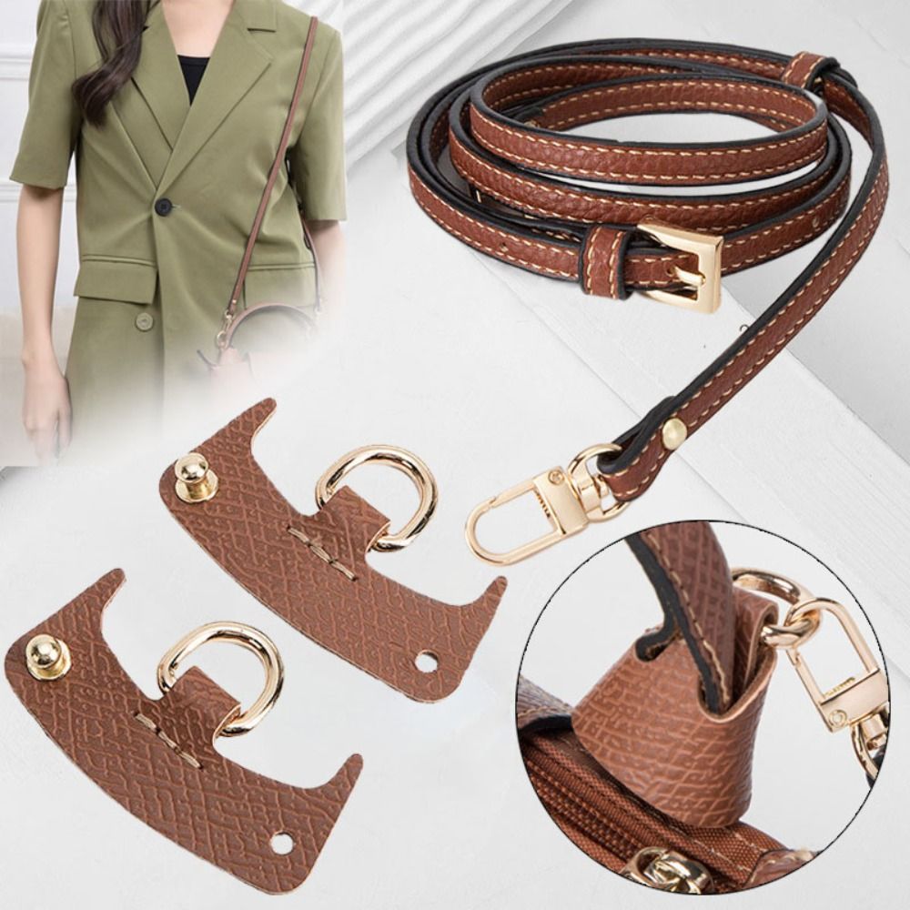 Women'S Bags Longchamp - حزام جلد طبيعي جديد لحقائب لونج