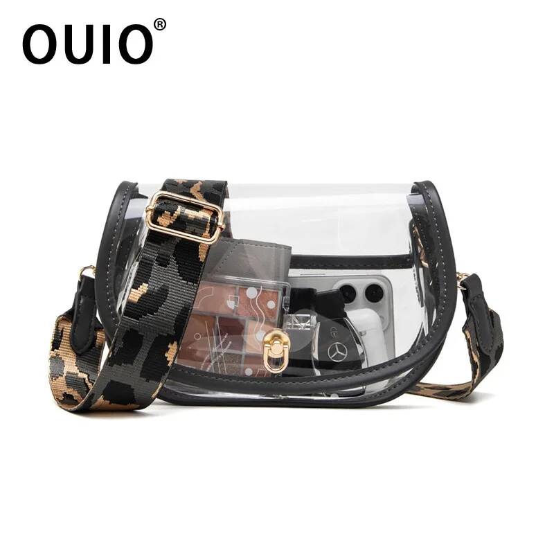 Women Bags Gold - حقيبة هاتف OUIO عصرية شفافة من