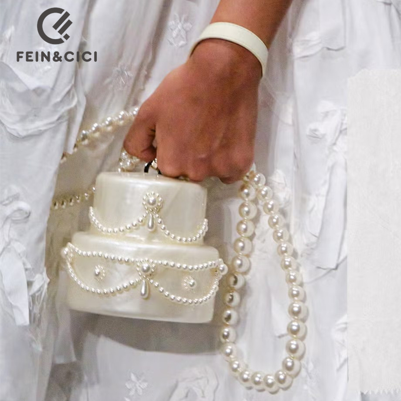 Women'S Evening Bags - حقيبة يد على شكل كعكة من