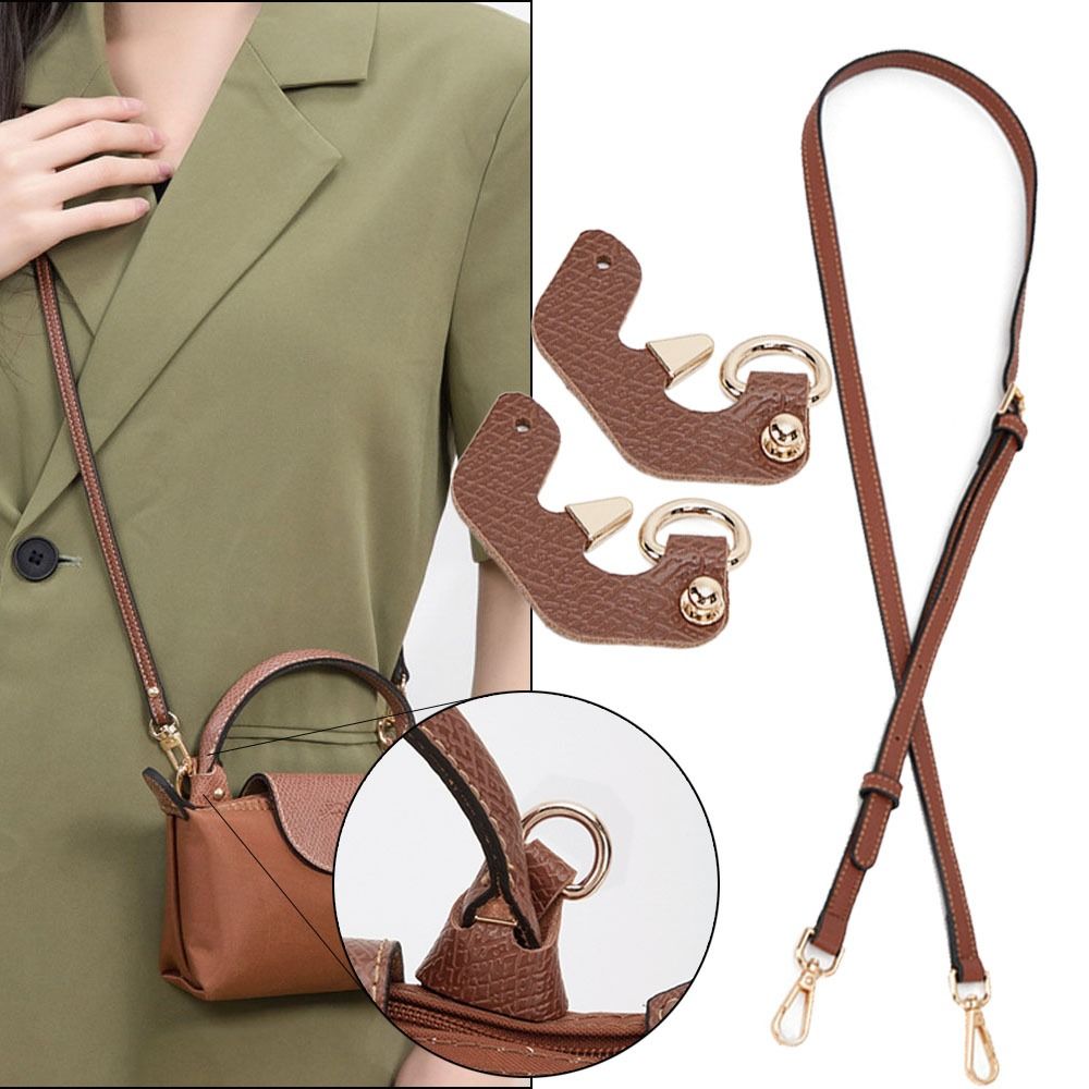 Women'S Bags Longchamp - حزام جلد طبيعي بديل للنساء لحقائب