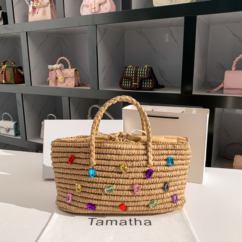 Women'S Bags Holiday - الصيف القش المنسوجة اليدوية حقيبة يد