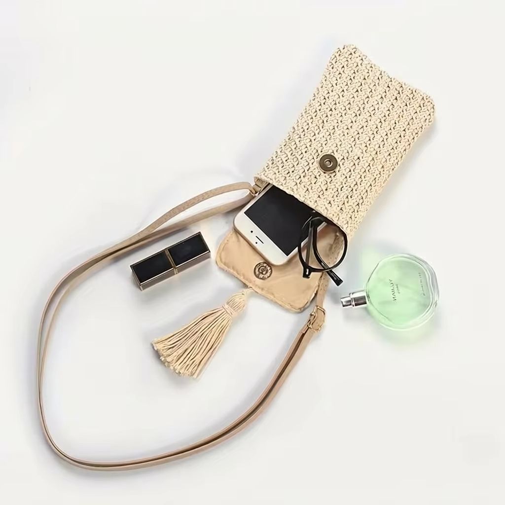 Women'S Bags Holiday - حقيبة كتف نسائية صغيرة من القش