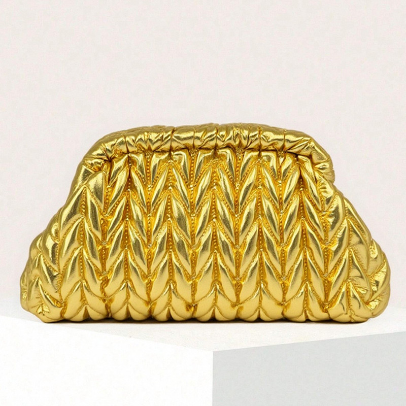 حقيبة يد نسائية فاخرة منسوجة ي - مراجعة Women Bags Gold وسعره