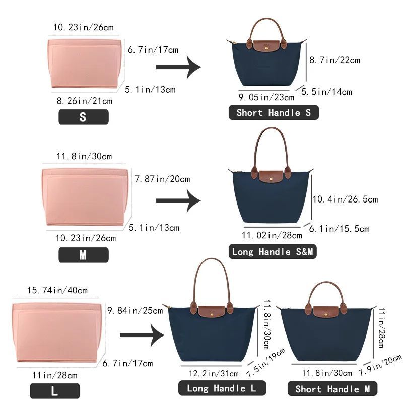 حقيبة داخلية من اللباد تناسب ح - مراجعة Women'S Bags Longchamp وسعره