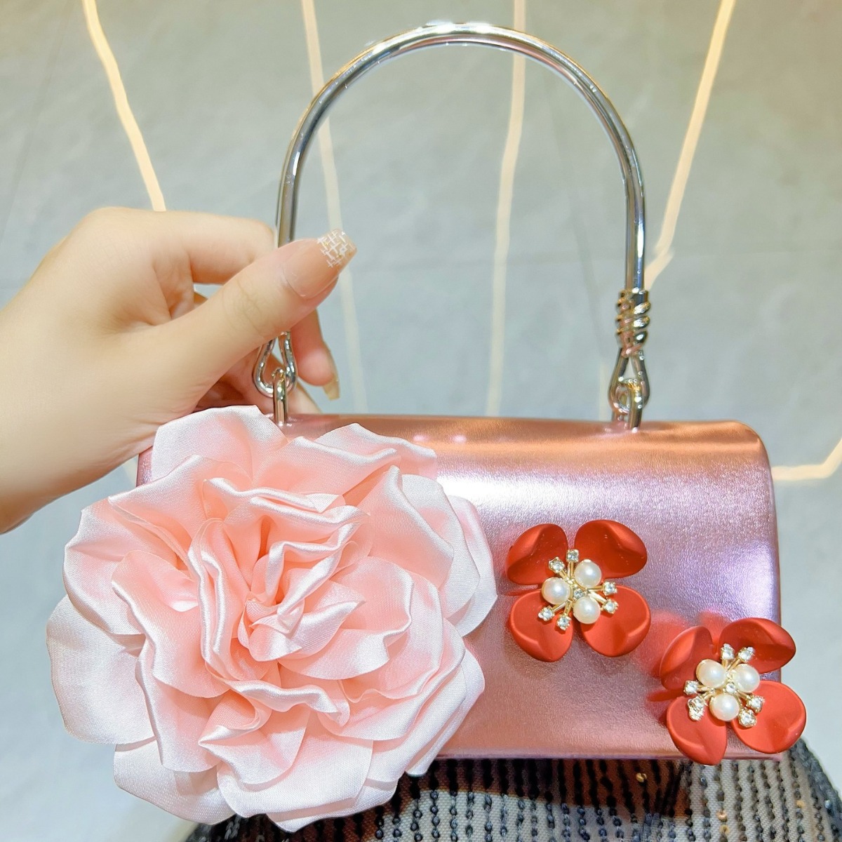 فاخر الذهب ثلاثية الأبعاد زهرة - مراجعة Women Bags Gold وسعره