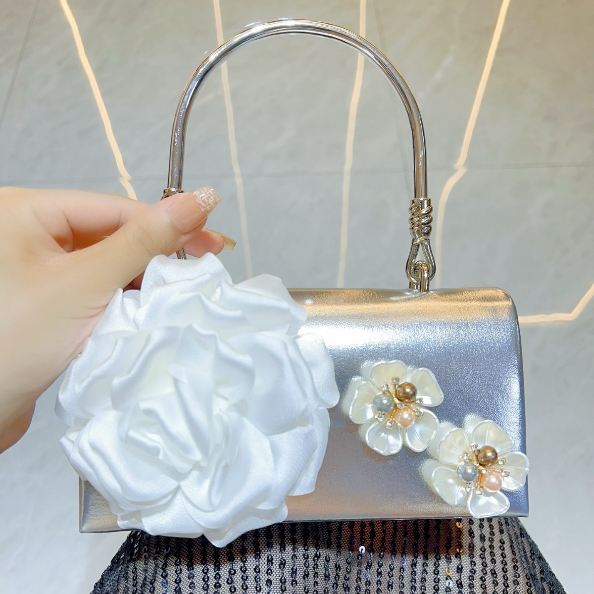 فاخر الذهب ثلاثية الأبعاد زهرة - مراجعة Women Bags Gold وسعره