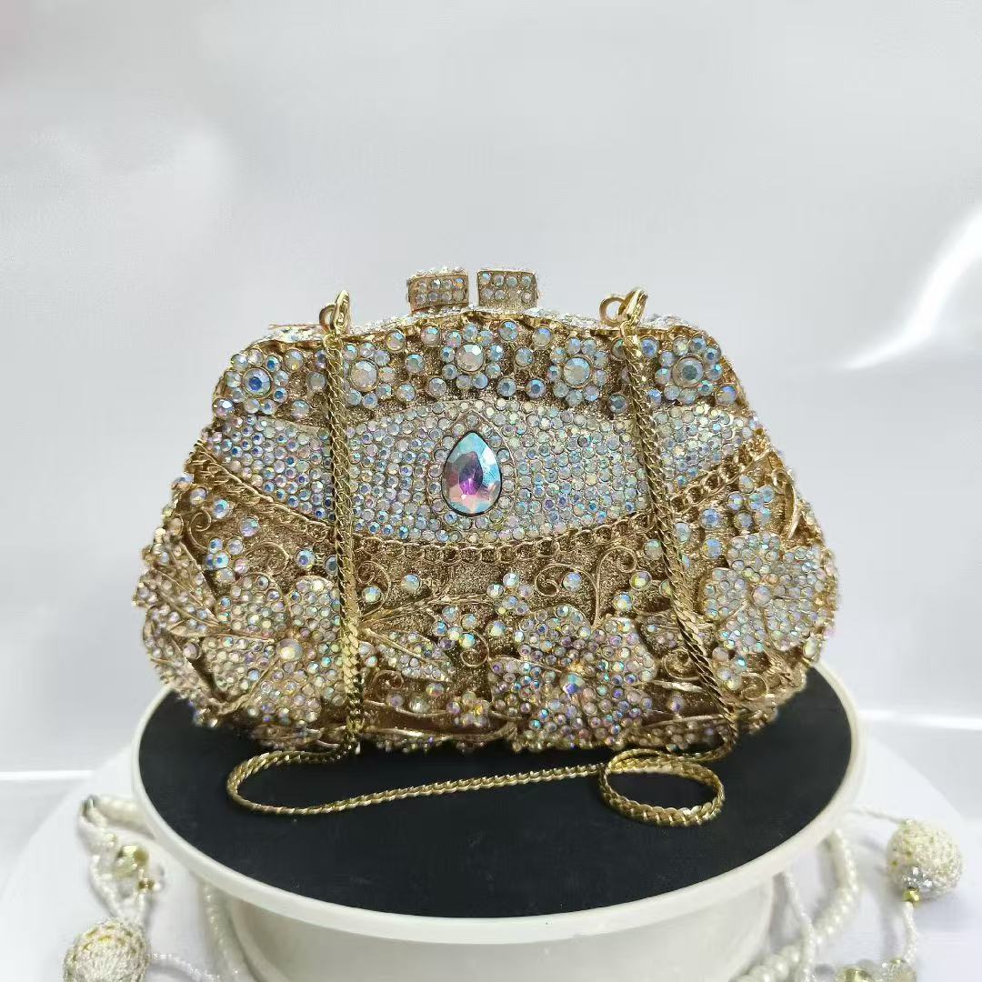 حقيبة سهرة نسائية معدنية ذهبية - مراجعة Women Bags Gold وسعره