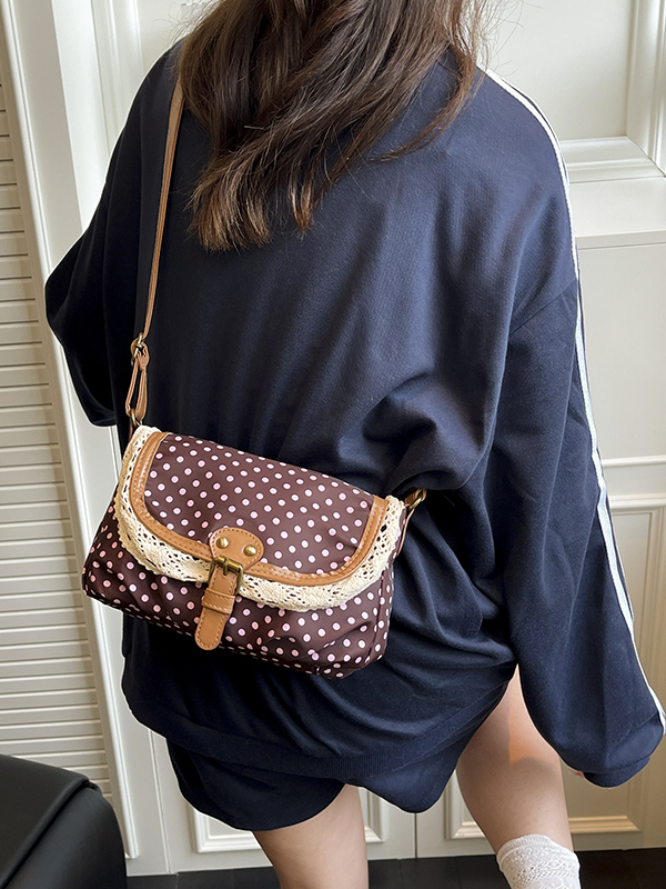 حقيبة كتف قماشية بنقشة البولكا - مراجعة Women'S Young Bags وسعره
