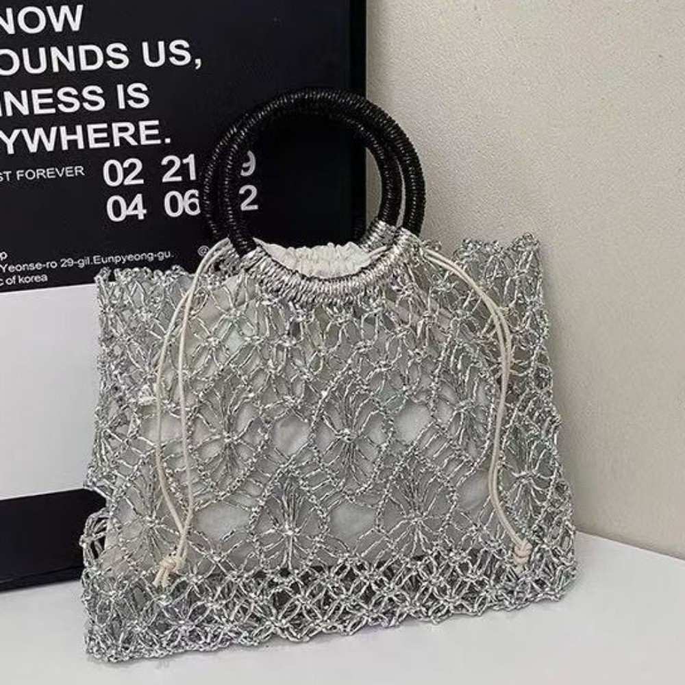 حقيبة يد منسوجة مفرغة بتصميم م - مراجعة Women'S Bags Holiday وسعره